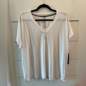 Recreation by Thread & Supply Tencel white v-neck top large